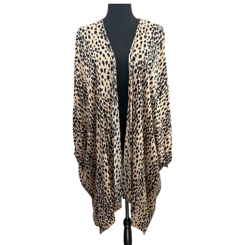 Forever 21 Leopard Cheetah Print Open Front Kimon… - image 1